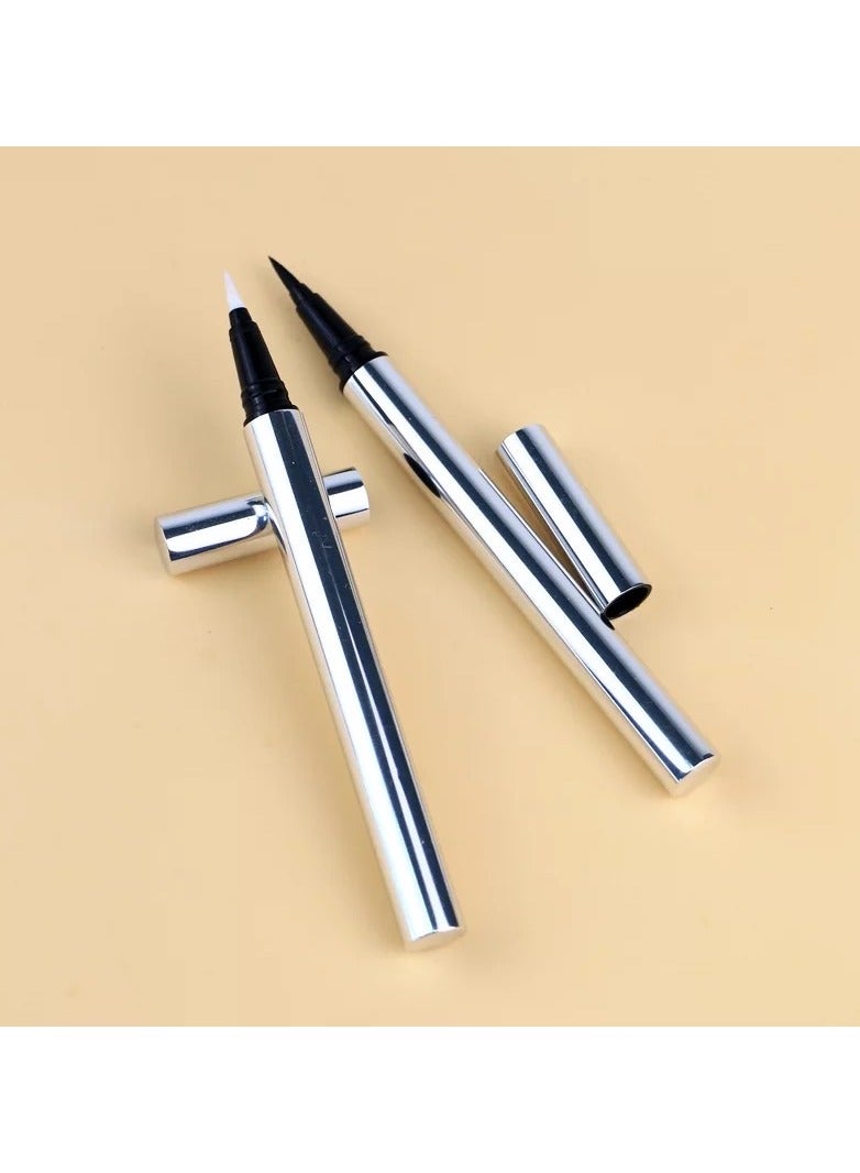 Calla 2PCS Eyelash Glue Pen, Lash Glue Pen Upgraded Self-adhesive Eyeliner Pencil, No Glue No Magnetic Liquid Eyeliner Pen, Eye Liner for Eye Makeup and Wear Normal False Eyelashes, Black&Clear - Image 4