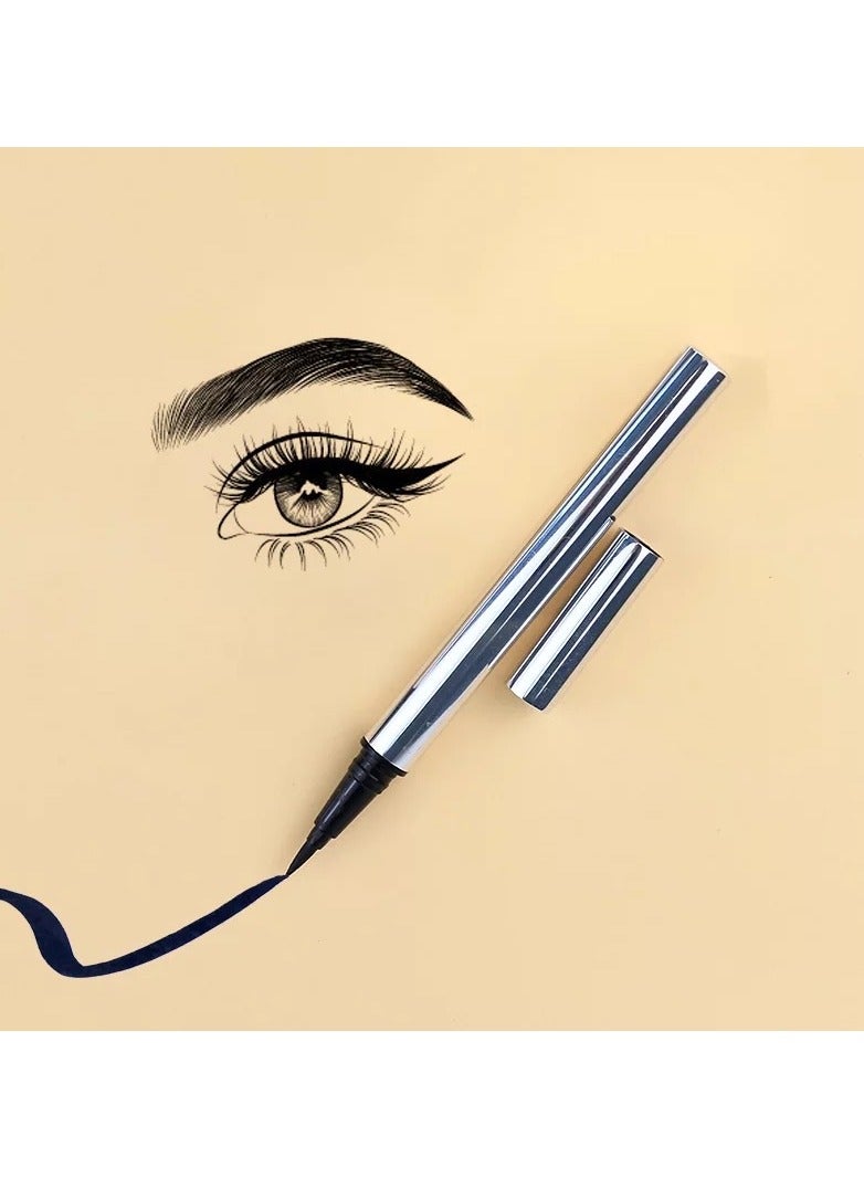 Calla 2PCS Eyelash Glue Pen, Lash Glue Pen Upgraded Self-adhesive Eyeliner Pencil, No Glue No Magnetic Liquid Eyeliner Pen, Eye Liner for Eye Makeup and Wear Normal False Eyelashes, Black&Clear - Image 3