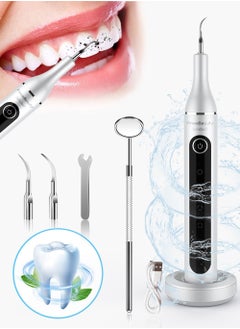 Ultrasonic Electric Dental Calculus Remover Kit, with 5 Adjustable Modes 2 Replaceable Clean Heads