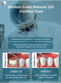 KinseiBeauty Ultrasonic Electric Dental Calculus Remover Kit, with 5 Adjustable Modes 2 Replaceable Clean Heads  - Image 4