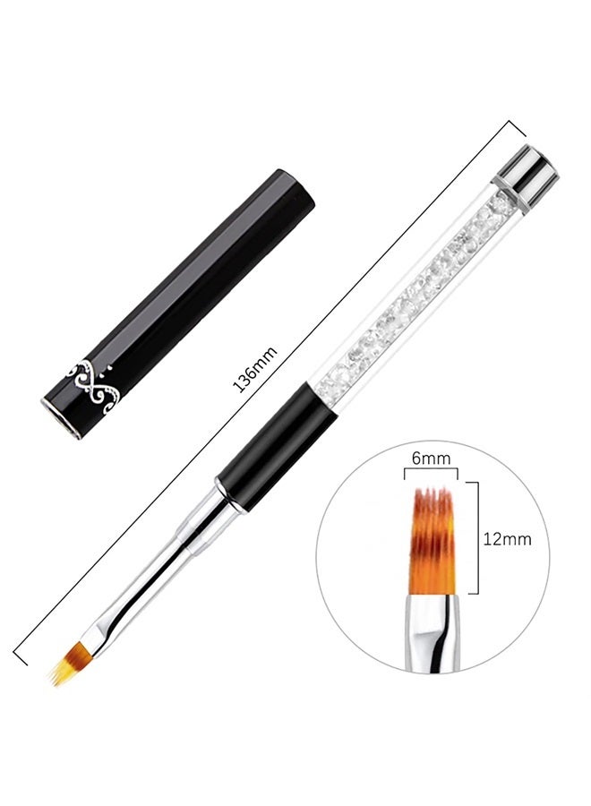 SILPECWEE 3Pcs Ombre Nail Brush Acrylic Nail Brush Set Nail Gradient Brushes Nail Painting Pens Nail Art Tools For Gel Nails Manicure Accessories - Image 2