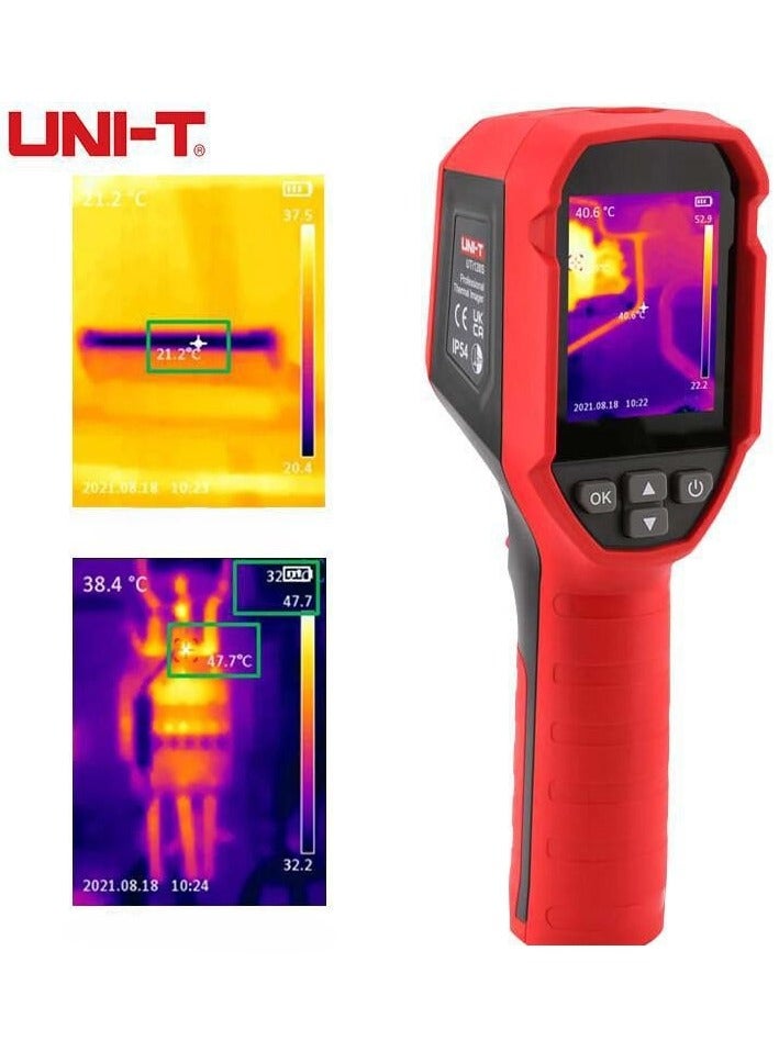 UNI-T UTi120S Professional Infrared Thermal Imager 2.4-inch LCD Digital Infrared Imaging Devices -20~400℃ Temperature Range 120 x 90 Thermal Resolution with 6 Palettes LED Light  16GB Storage Card IP54 Waterproof 2m Drop Proof  - Image 1