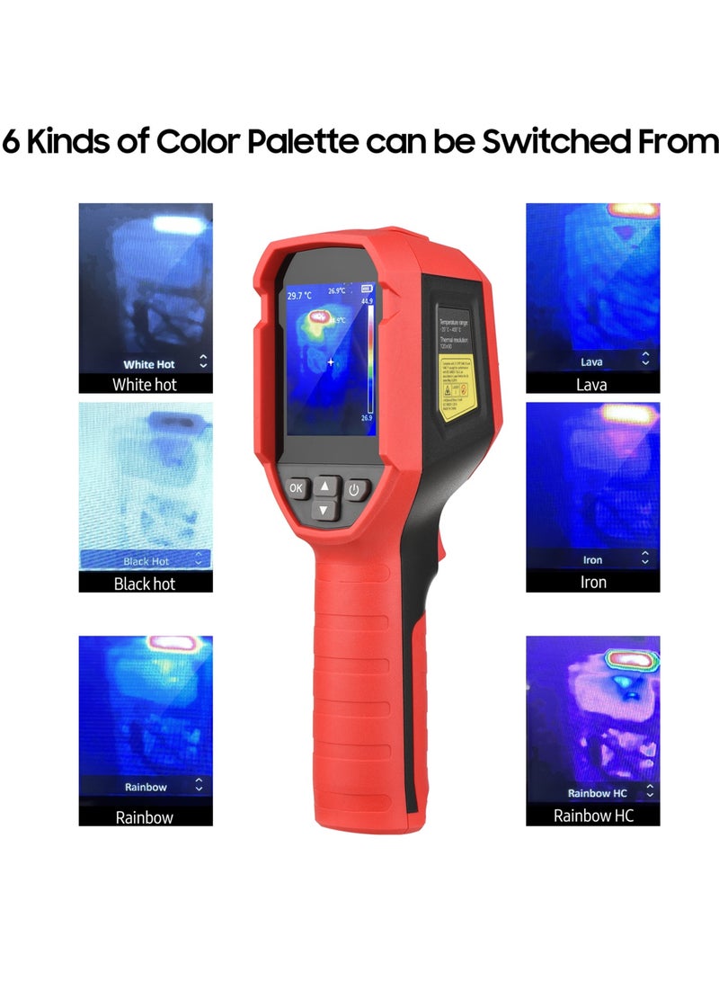 UNI-T UTi120S Professional Infrared Thermal Imager 2.4-inch LCD Digital Infrared Imaging Devices -20~400℃ Temperature Range 120 x 90 Thermal Resolution with 6 Palettes LED Light  16GB Storage Card IP54 Waterproof 2m Drop Proof  - Image 3