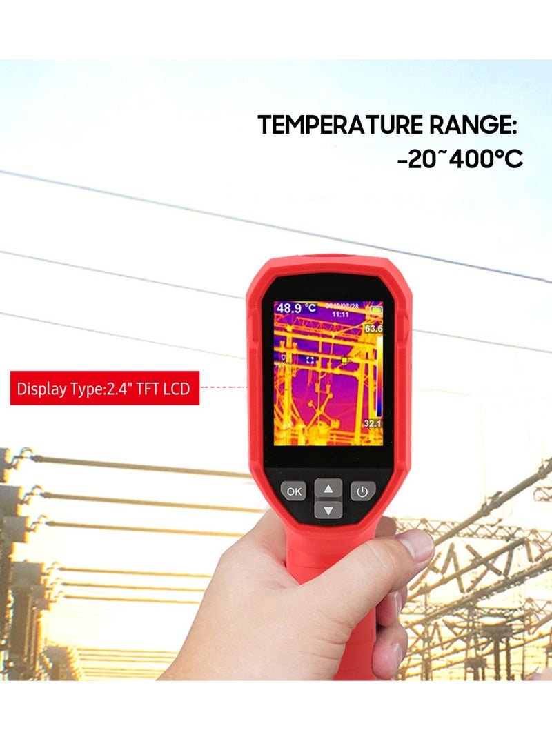 UNI-T UTi120S Professional Infrared Thermal Imager 2.4-inch LCD Digital Infrared Imaging Devices -20~400℃ Temperature Range 120 x 90 Thermal Resolution with 6 Palettes LED Light  16GB Storage Card IP54 Waterproof 2m Drop Proof  - Image 4
