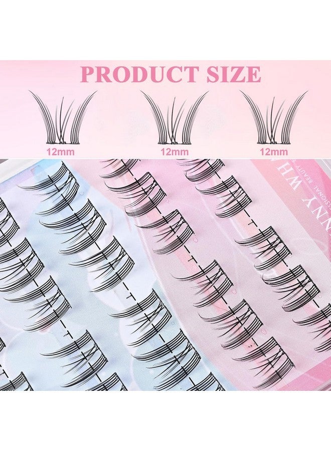 maycreate False Eyelashes, Lash Extensions Natural Pre-Glued Cluster Lashes D Curl Individual Lash Extensions Anime Lashes For Diy Eyelash Extension - Image 2