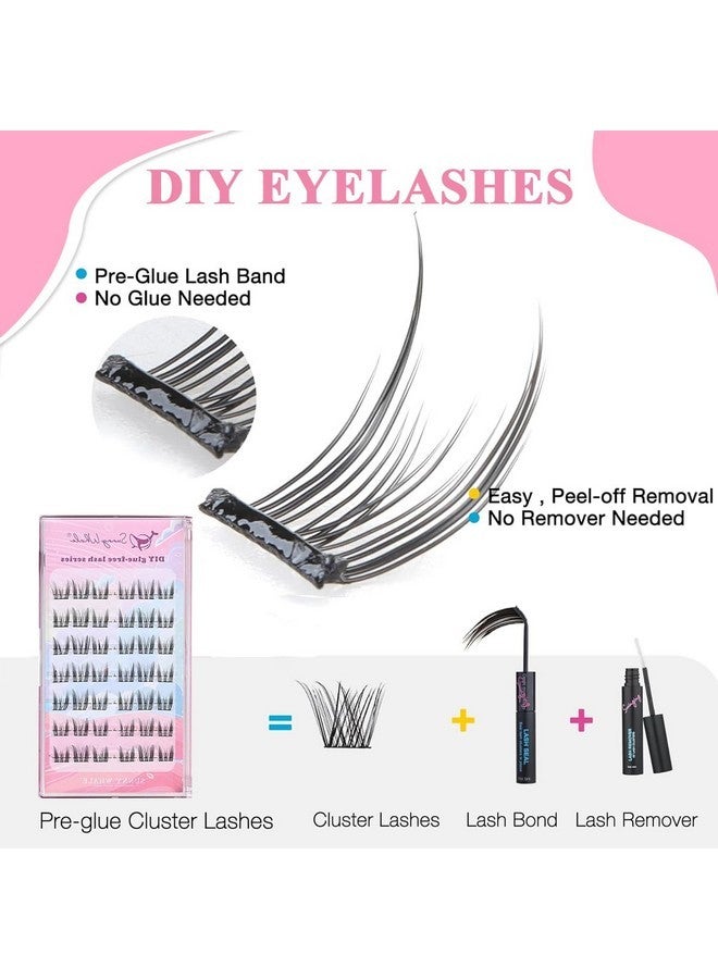 maycreate False Eyelashes, Lash Extensions Natural Pre-Glued Cluster Lashes D Curl Individual Lash Extensions Anime Lashes For Diy Eyelash Extension - Image 3