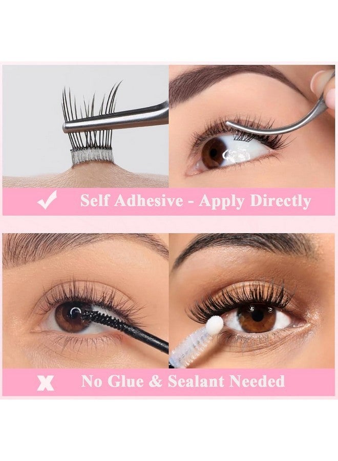 maycreate False Eyelashes, Lash Extensions Natural Pre-Glued Cluster Lashes D Curl Individual Lash Extensions Anime Lashes For Diy Eyelash Extension - Image 5