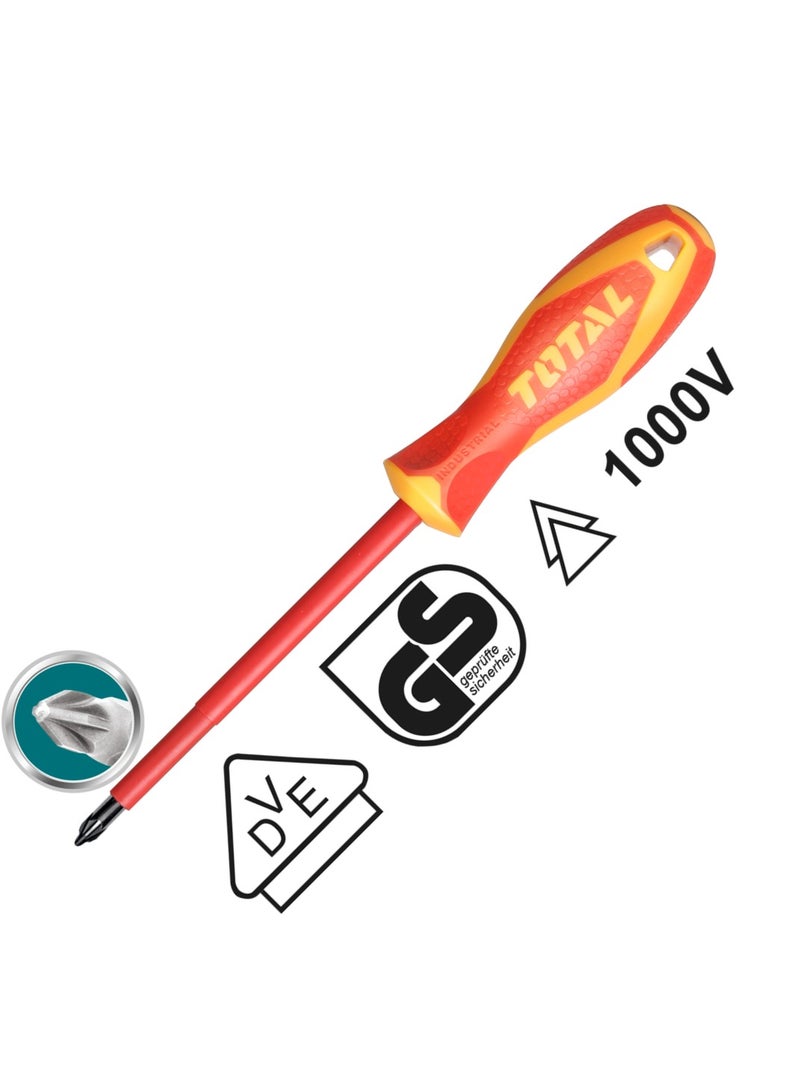 TOTAL Insulated ScrewDriver PH2 X 100 THTISPH2100 - Image 3