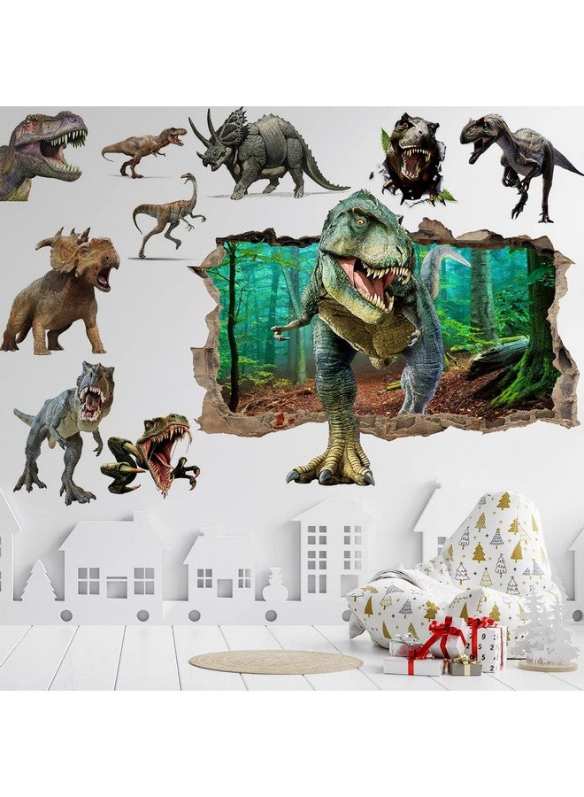 FAYYGYH 3D Dinosaur Wall Stickers Peel and Stick Vinyl Large Dino Stickers Removable Dinosaur Wall Decals for Family Living Room, Background Wall Decoration, Kids Boys Room - Image 3