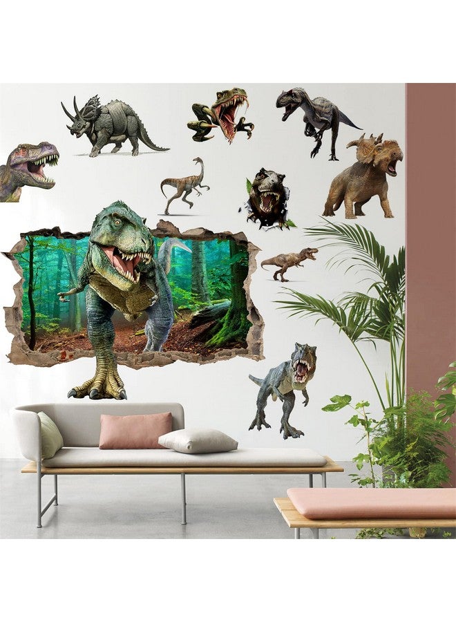 FAYYGYH 3D Dinosaur Wall Stickers Peel and Stick Vinyl Large Dino Stickers Removable Dinosaur Wall Decals for Family Living Room, Background Wall Decoration, Kids Boys Room - Image 5