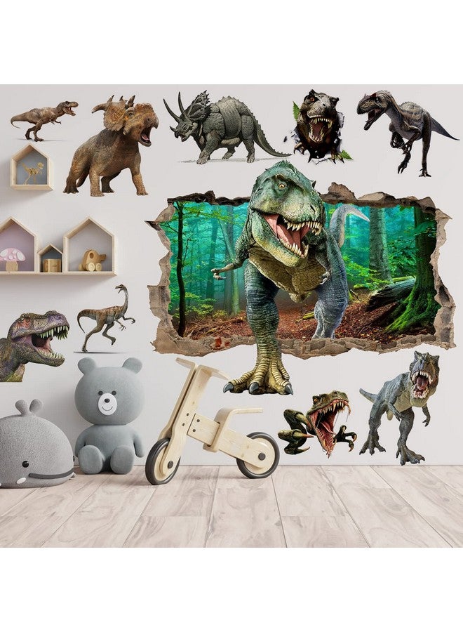FAYYGYH 3D Dinosaur Wall Stickers Peel and Stick Vinyl Large Dino Stickers Removable Dinosaur Wall Decals for Family Living Room, Background Wall Decoration, Kids Boys Room - Image 4