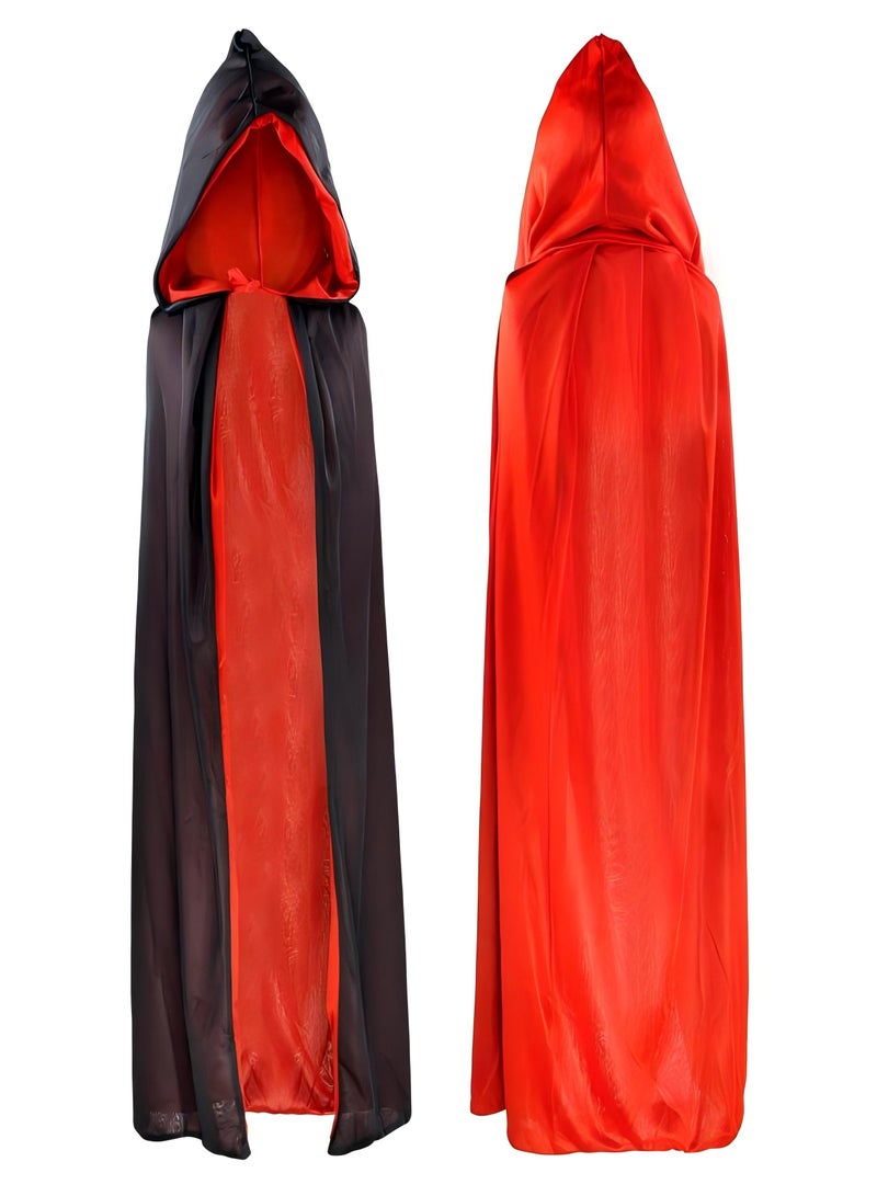 Halloween cape for adults and children black and red stand collar Grim Reaper costume cos party wizard vampire cape cape
