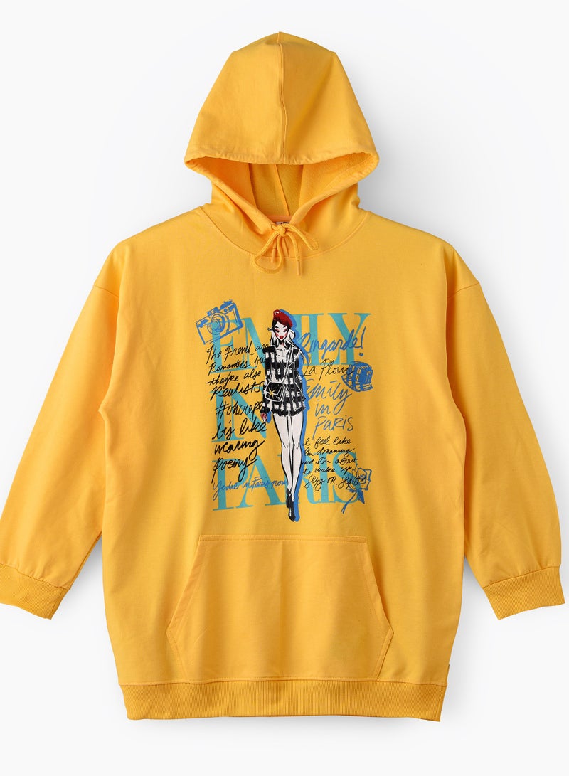 إيميلي إميلي إن باريس بلوزة طويلة بأكتاف منسدلة كبيرة الحجم - Image 1