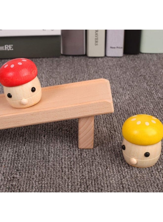 لعبة التوازن والفرز الخشبية – لعبة الانزلاق بالمشروم التعليمية - Image 2