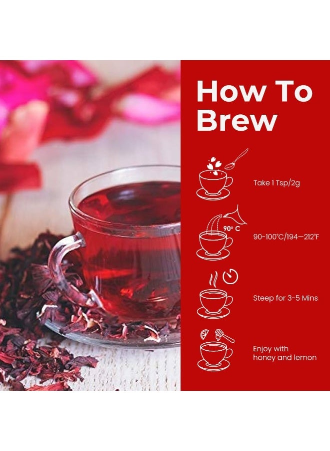 الشاي الأزرق شاي زهرة الكركديه 100 جرام | أكثر من 100 كوب | شاي تعزيز نضارة البشرة | نكهة منعشة | على أساس الزهور | خالي من الكافيين | ظهرت على خزان القرش | حزمة سحاب - Image 3