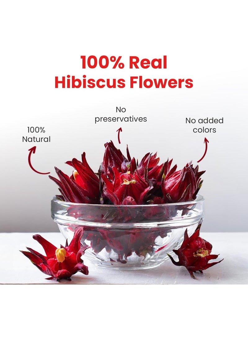 الشاي الأزرق شاي زهرة الكركديه 100 جرام | أكثر من 100 كوب | شاي تعزيز نضارة البشرة | نكهة منعشة | على أساس الزهور | خالي من الكافيين | ظهرت على خزان القرش | حزمة سحاب - Image 2