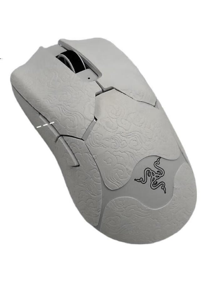 Jplayer Anti-Slip Sweat-Proof Side Grip Stickers For Razer V2Pro Mouse, Gaming Wireless Mouse Sticker Matte Anti-Slip Sweat-Proof White Cloud Pattern Full Cover - Image 2