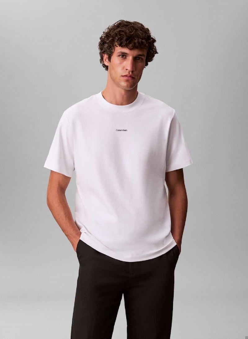 CALVIN KLEIN Relaxed Cotton Piqué T-Shirt - Image 1
