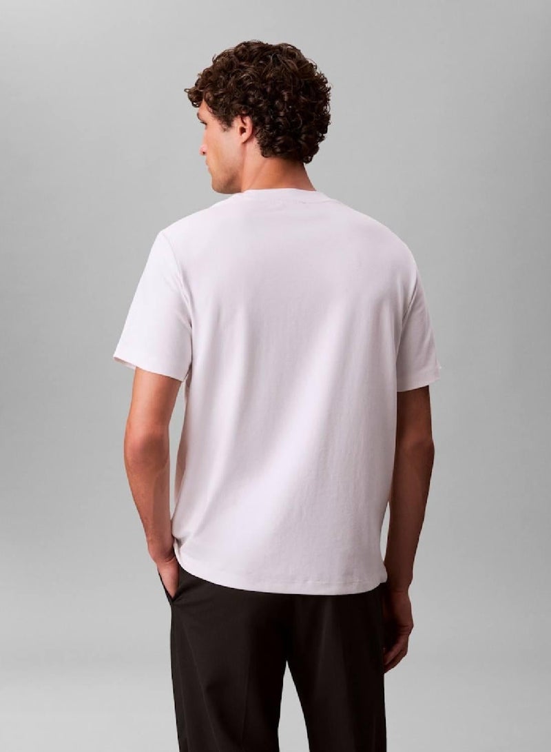 CALVIN KLEIN Relaxed Cotton Piqué T-Shirt - Image 3