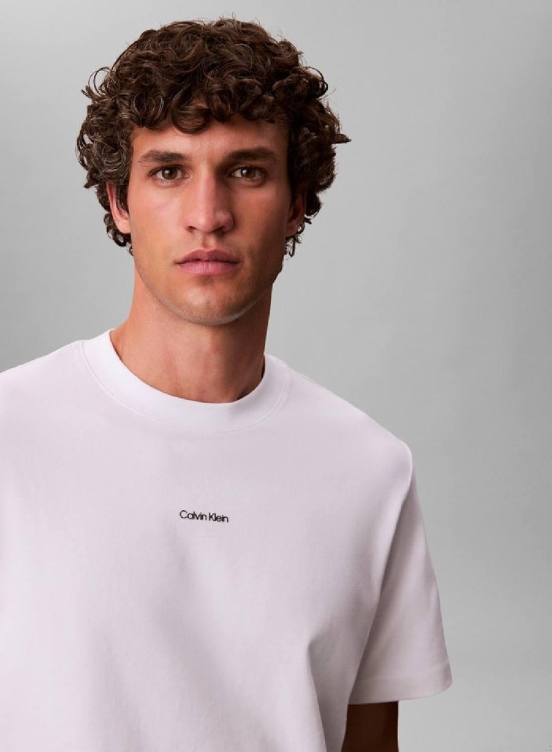 CALVIN KLEIN Relaxed Cotton Piqué T-Shirt - Image 4