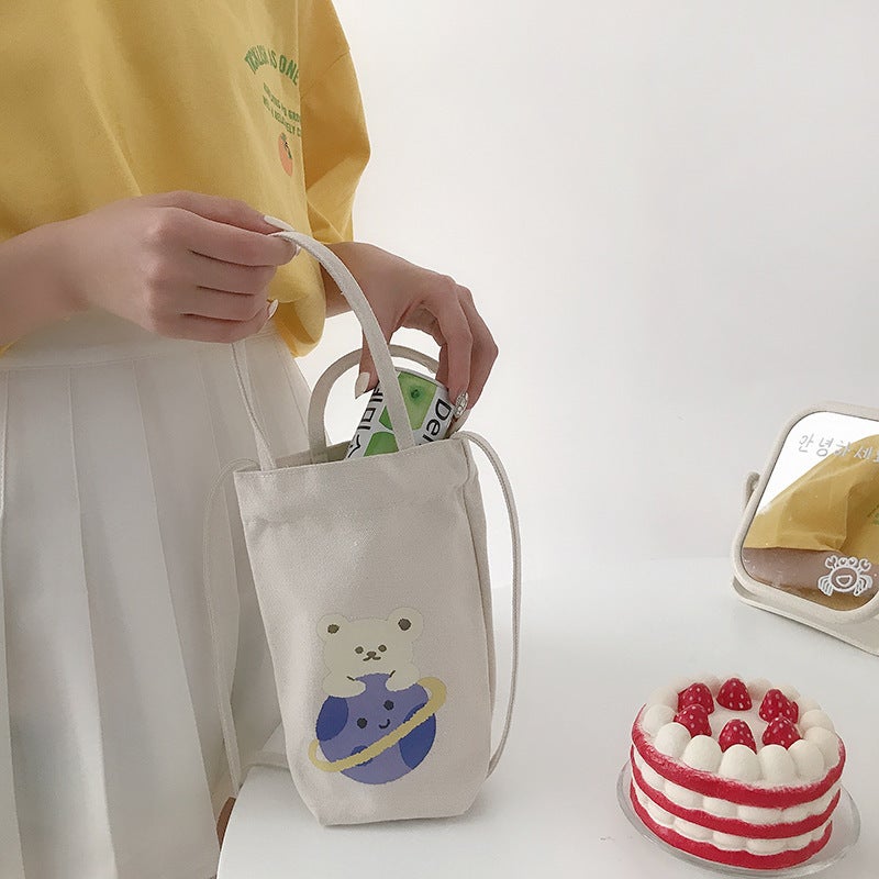 New Bucket Bag Kettle Portable Japanese And Korean Messenger Bag Cup Cover Simple All-Match Handbag Student Mini Bag - Image 3