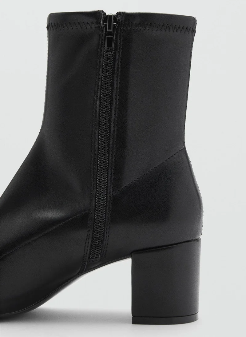 مانجو Block-Heel Ankle Boots