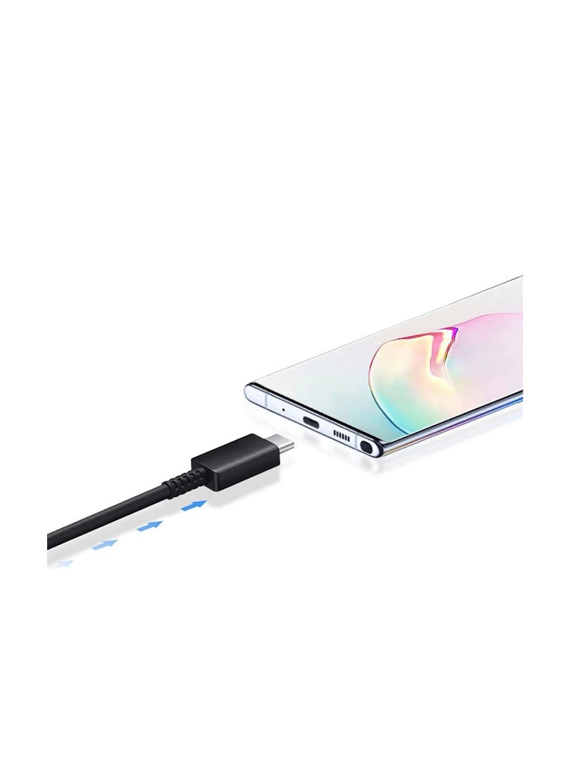 Ntech - NTECH Original Samsung S20 Plus Super PD Fast Charger Cable 3A/25W USB-C To Type C Line 1.5M For Galaxy S21/S20 Ultra 5G/S20 Ultra/S20+/S20+5G/Note20 Ultra 5G/Note20 Ultra/Note20) Black - Image 1