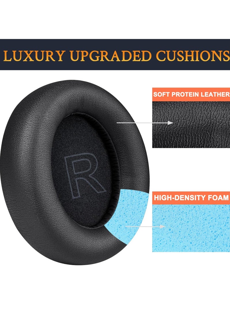 Earpads Replacement for Anker Soundcore Life Q30/Q35 Headphones Ear Pads Cushions with Softer Protein Leather Noise Isolation Foam (Black)  - Image 4
