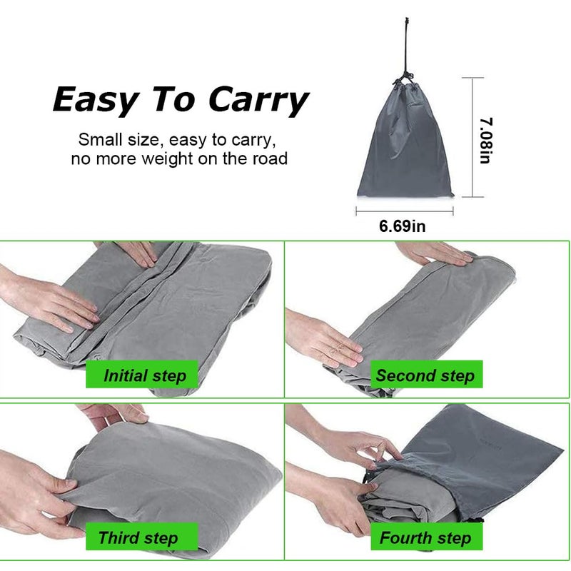 HANNEA® Inflatable Foot Rest Pillow for Travel, Portable Airplane Bed for Toddler, Adjustable 3 Layers Height Leg Rest Pillow for Airplane, Office, Home, Trains, Cars