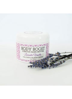 Body Boost Body Boost Lavender Vanilla Stretch Mark Butter 8 oz.- Helps Treat Stretch Marks and Scars- Pregnancy and Nursing Safe- with Shea Butter  - Image 2