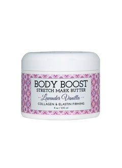 Body Boost Body Boost Lavender Vanilla Stretch Mark Butter 8 oz.- Helps Treat Stretch Marks and Scars- Pregnancy and Nursing Safe- with Shea Butter  - Image 1