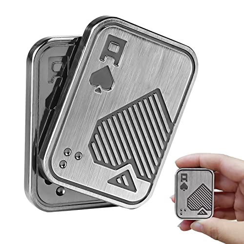 ITOKEY Fidget Toys Adults, EDC Metal Fidget Slider, Magnetic Poker Push Card, Sensory Toys for Anxiety ADHD Autism, Cool Fidgets for Teens Boy, Small Magnet Toys for Stress Relief Gifts - Image 1