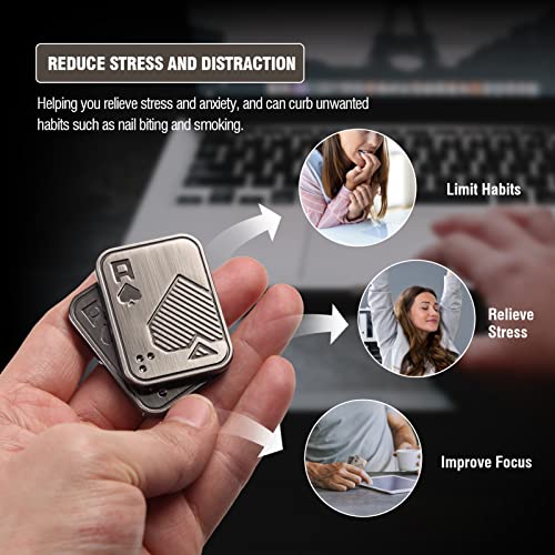 ITOKEY Fidget Toys Adults, EDC Metal Fidget Slider, Magnetic Poker Push Card, Sensory Toys for Anxiety ADHD Autism, Cool Fidgets for Teens Boy, Small Magnet Toys for Stress Relief Gifts - Image 4