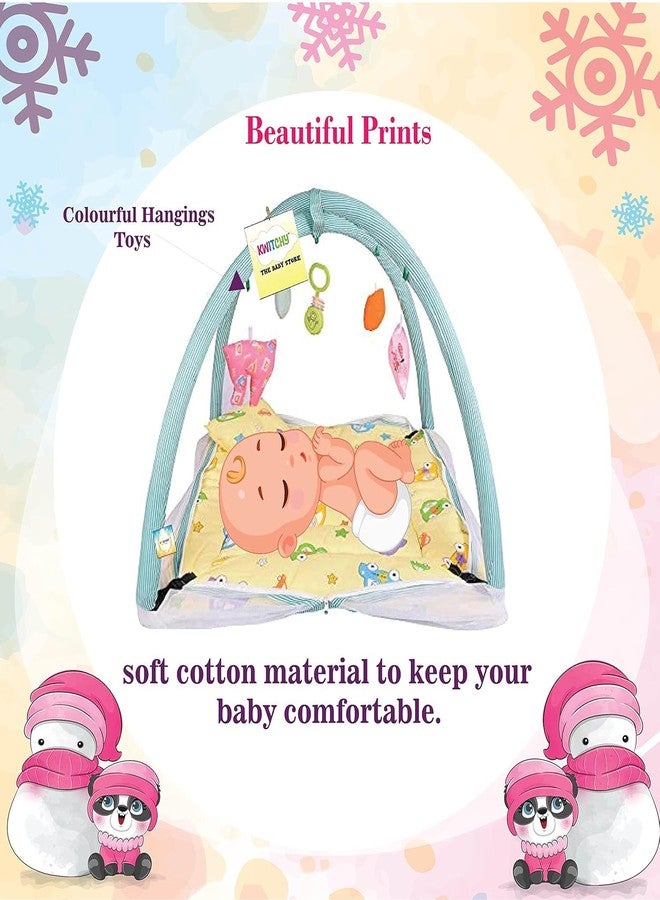 Kwitchy طقم سرير أطفال حديثي الولادة من كويتشي، يتضمن سريرًا مع ناموسية وحقيبة حمل (من 0 إلى 6 أشهر) باللون الأصفر - Image 5