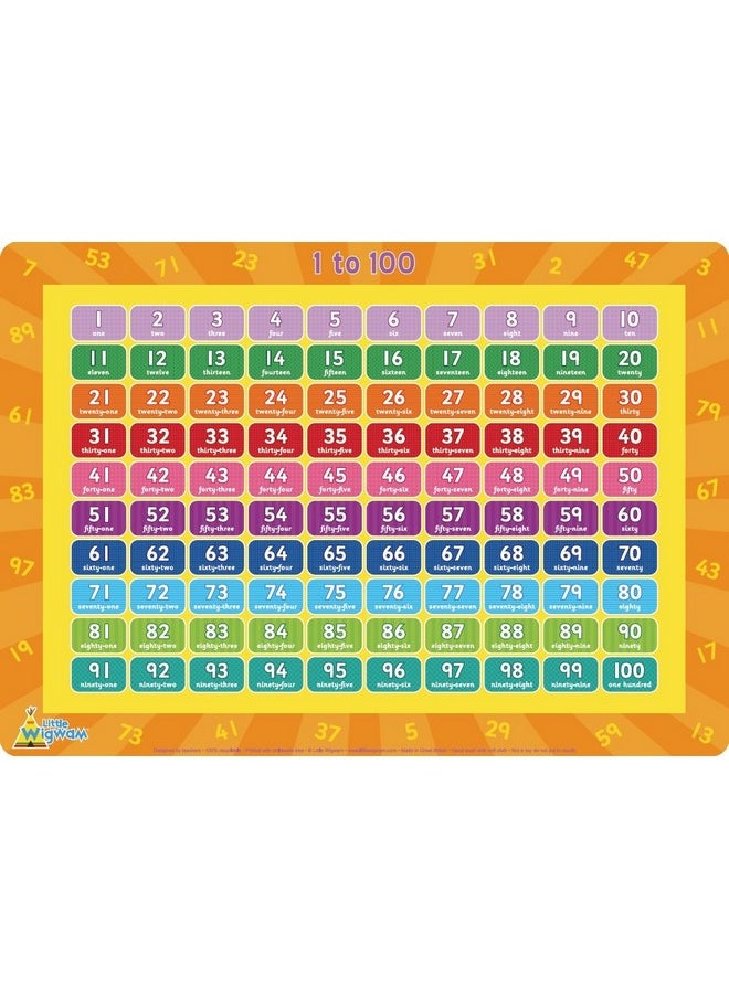 Little Wigwam Little Wigwam 1 to 100 Placemat  - Image 1