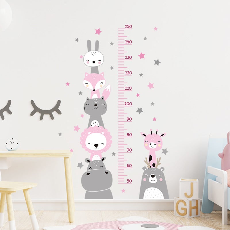 Cartoon Smiley Small Animal High Stickers Self-adhesive Wall Stickers Ins Style Children's Room Kindergarten Classroom Decorative Stickers(BR64326) - Image 5