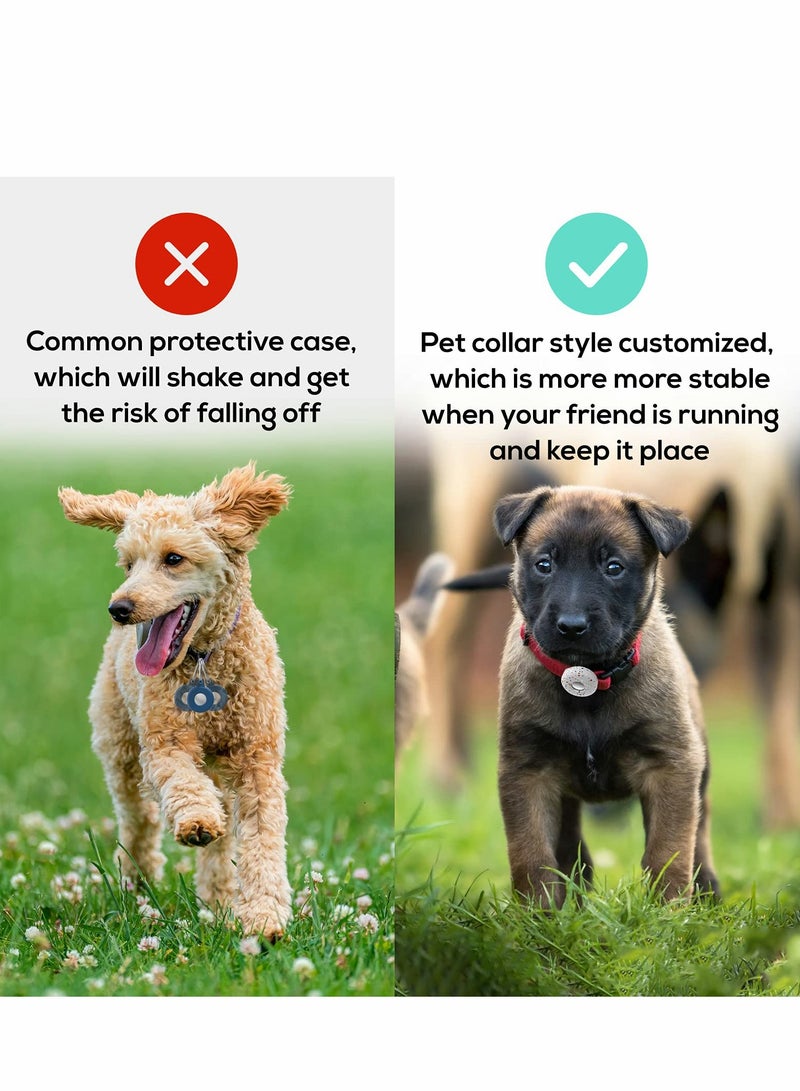 Silicone AirTag Dog Collar Holder (2 Pack) - Anti-Lost Pet Accessory for Cats & Dogs, Compatible with Collars & Charms - Image 2