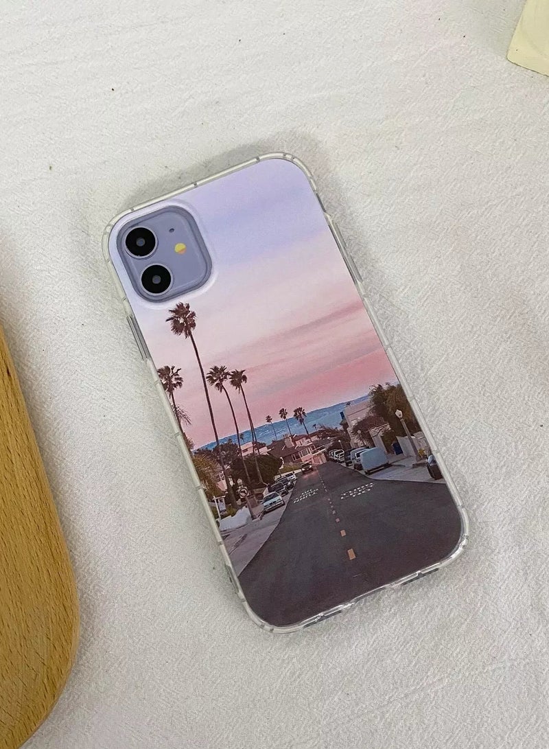 1pc Highway Scenery Print Case Compatible With iPhone  - Image 2