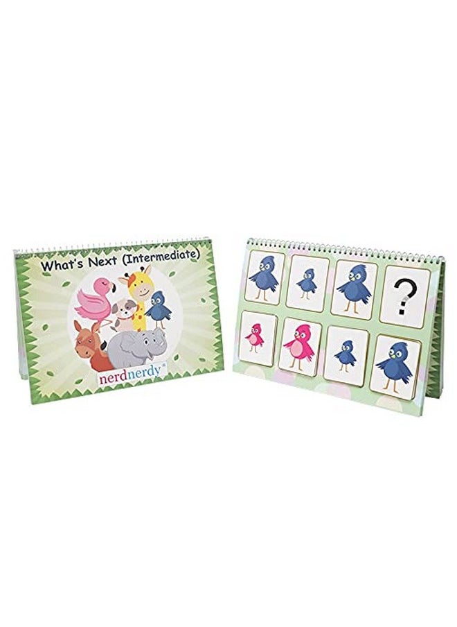 nerdnerdy NerdNerdy’s What Next (intermediate level), develops logical reasoning skills for ages 4-6 yrs, what's next for kids, pecs for speech therapy, IQ game, classroom game. Intelligence, learning and education,autism toys for speech development, matching flash cards for autism,what's next cards,wh question educational toy,logical thinking activities for kids,iq games  - Image 2
