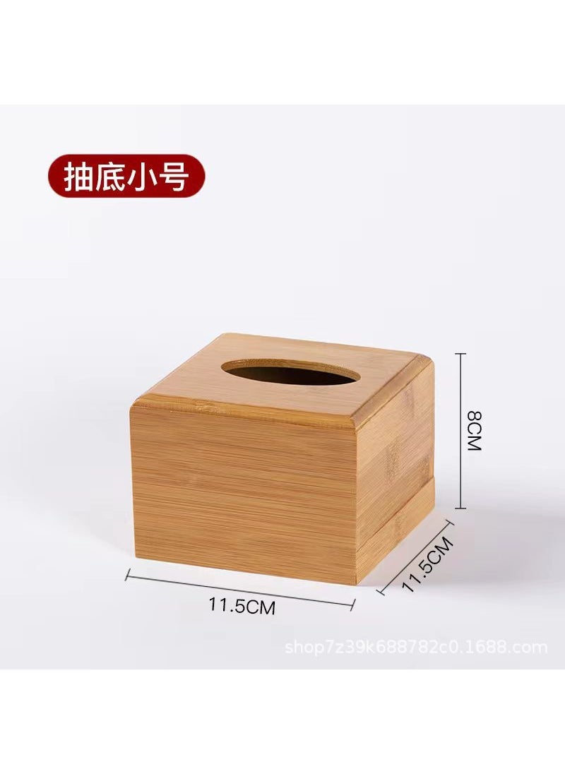 Arabest Bamboo and Wood Tissue Box logo Advertising Box Paper Box Home Storage Hotel Restaurant Hotel Office Paper Box Bottom trumpet 11.5*11.5*8cm 