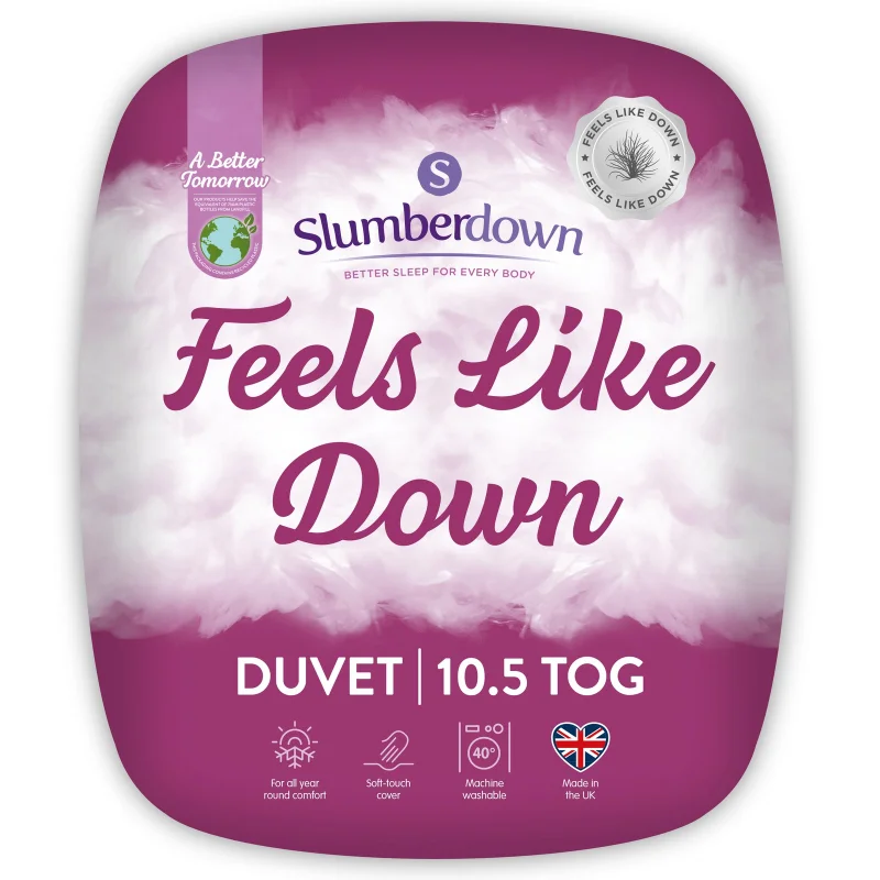 Matalan Slumberdown White Feels Like Down  10.5 Tog Duvet