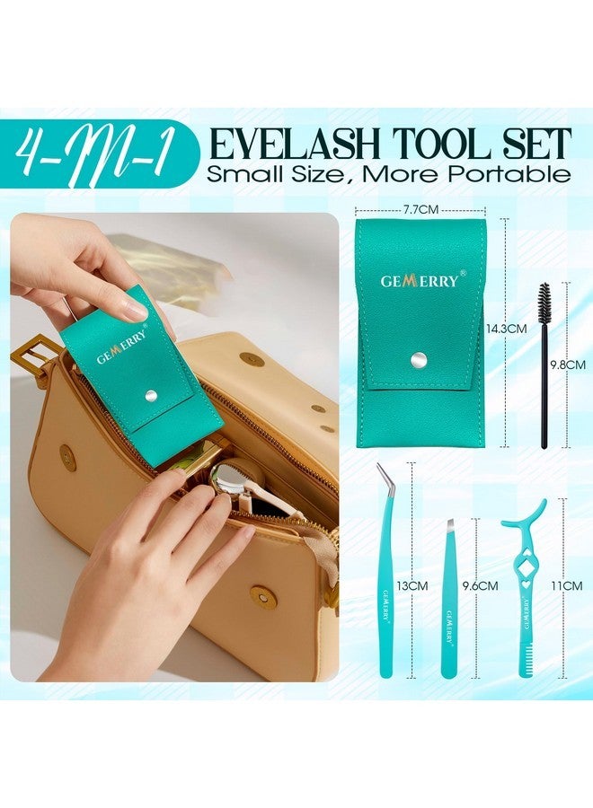 جيمري ملقط الرموش لمجموعات الرموش، 4 قطع، أداة وضع الرموش، مجموعة ملقط الرموش المصنوعة يدويًا، ملقط تمديد الرموش من الفولاذ المقاوم للصدأ مع فرشاة الرموش وملقط الحواجب، مجموعة أدوات وضع الرموش - Image 5