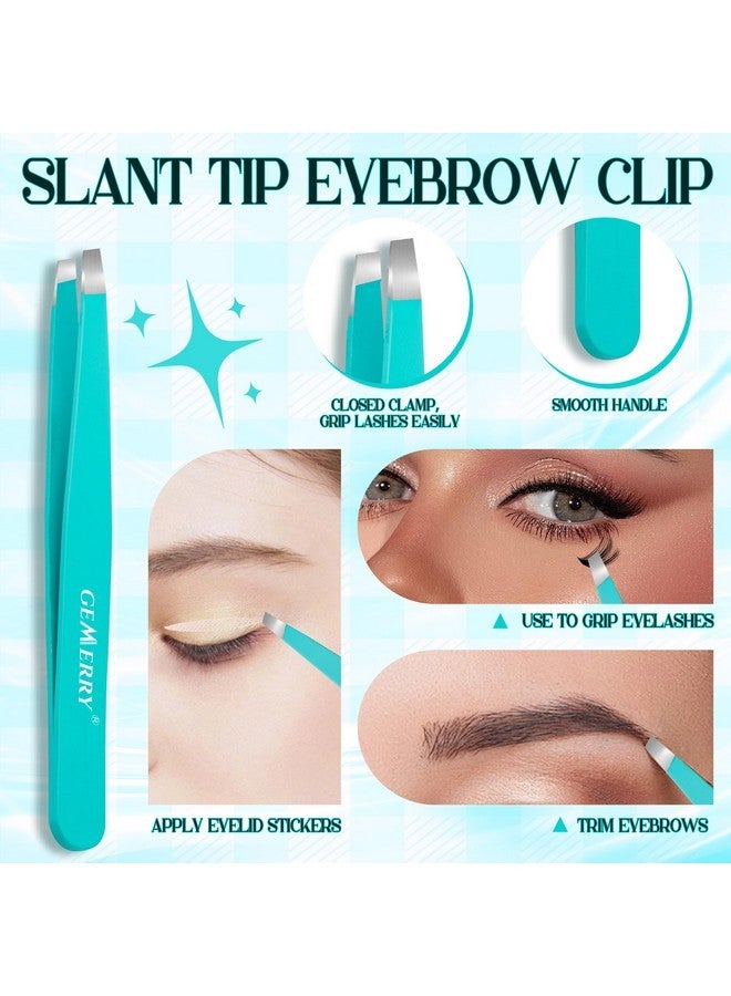 جيمري ملقط الرموش لمجموعات الرموش، 4 قطع، أداة وضع الرموش، مجموعة ملقط الرموش المصنوعة يدويًا، ملقط تمديد الرموش من الفولاذ المقاوم للصدأ مع فرشاة الرموش وملقط الحواجب، مجموعة أدوات وضع الرموش - Image 4