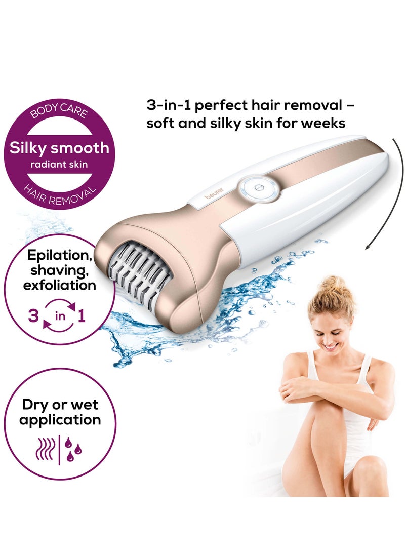 Beurer Beurer HL 70 epilator 3 in 1 epilation, shaving and exfoliation all in one device | 42 hypoallergenic tweezers and shaving foil (nickel-free) | Suitable for wet or dry skin  - Image 2