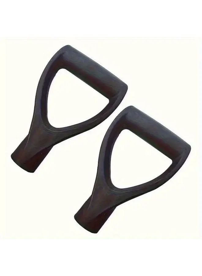 2pcs Black Durable PVC Shovel and Rake Replacement Handle Grip for Construction Gardening - Image 4