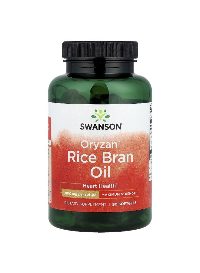 SWANSON سوانسون، زيت نخالة الأرز أوريزان™، 1,000 ملغ، 90 كبسولة لينة - Image 1