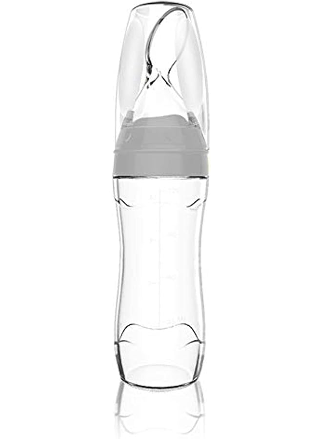 هاكا ملعقة طعام من السيليكون لطعام الأطفال باللون الرمادي - Image 1