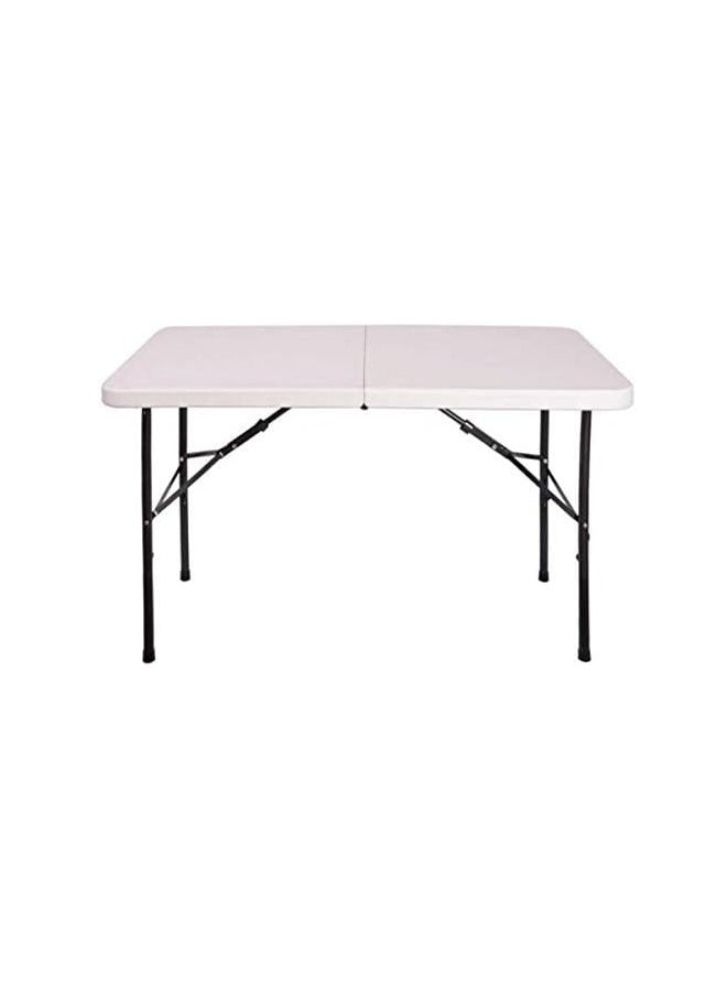 ATM Portable Plastic Folding Table White/Black 62x122x74cm  - Image 1