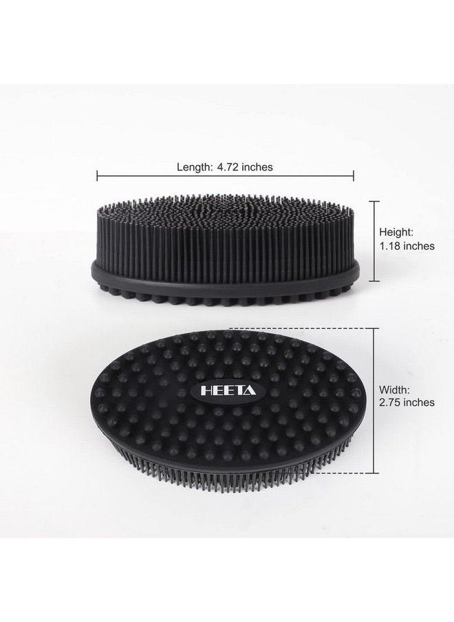 Body Brush For Wet Dry Brushing Silicone Body Scrubber For Gentle Exfoliating On Softer Glowing Skin Gentle Massage With Silicone Loofah Bath Brush Shower Brush For Women Men Kids (Black) - pzsku/ZD79DDF74839483145B79Z/45/_/1683026030/64f5546b-ea1e-4390-b9ad-97fa93507df8