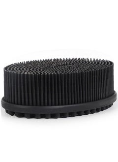 Heeta Body Brush For Wet Dry Brushing Silicone Body Scrubber For Gentle Exfoliating On Softer Glowing Skin Gentle Massage With Silicone Loofah Bath Brush Shower Brush For Women Men Kids (Black)  - Image 1